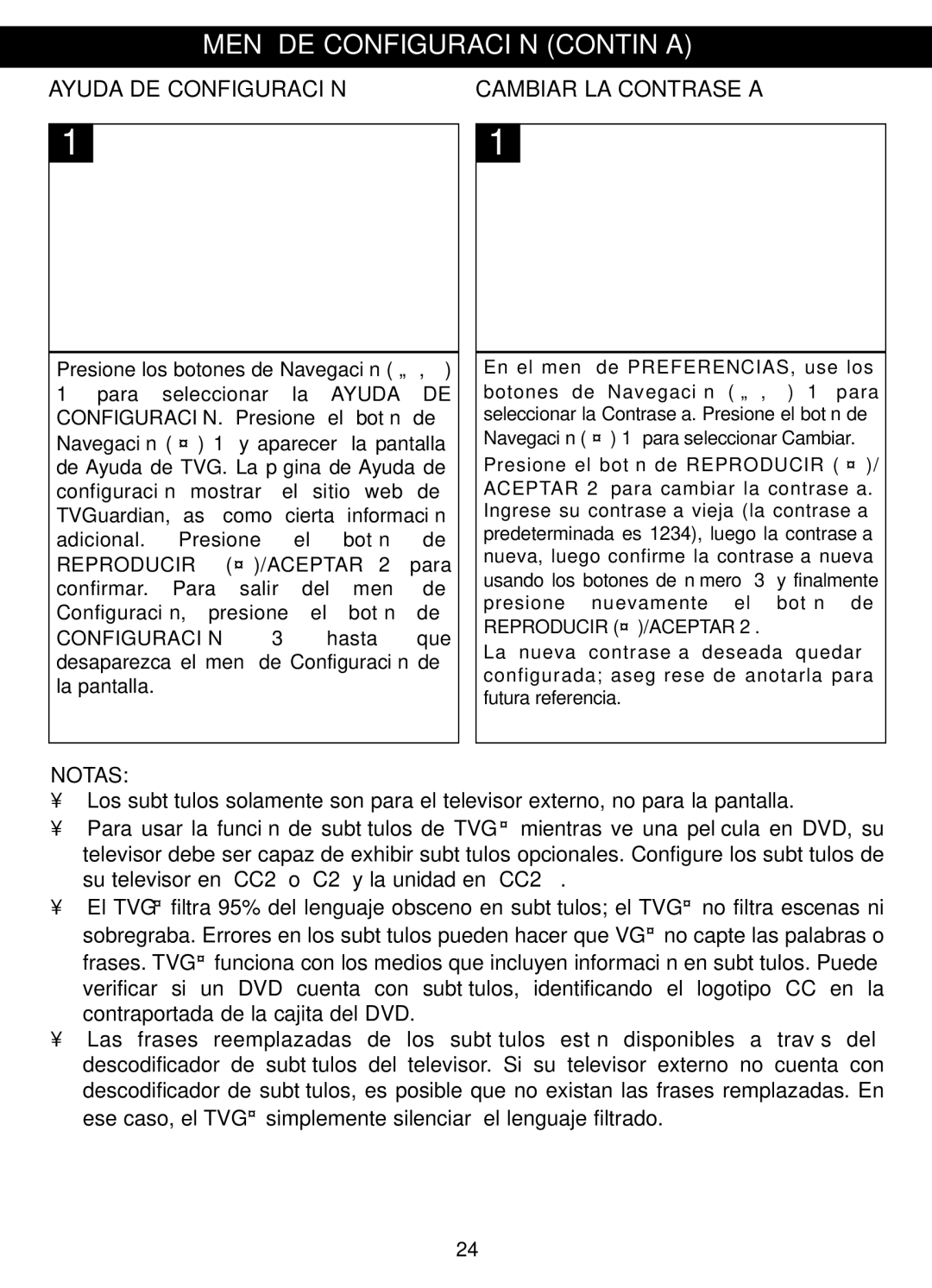 Memorex MVDP1088 manual Ayuda DE Configuración Cambiar LA Contraseña 