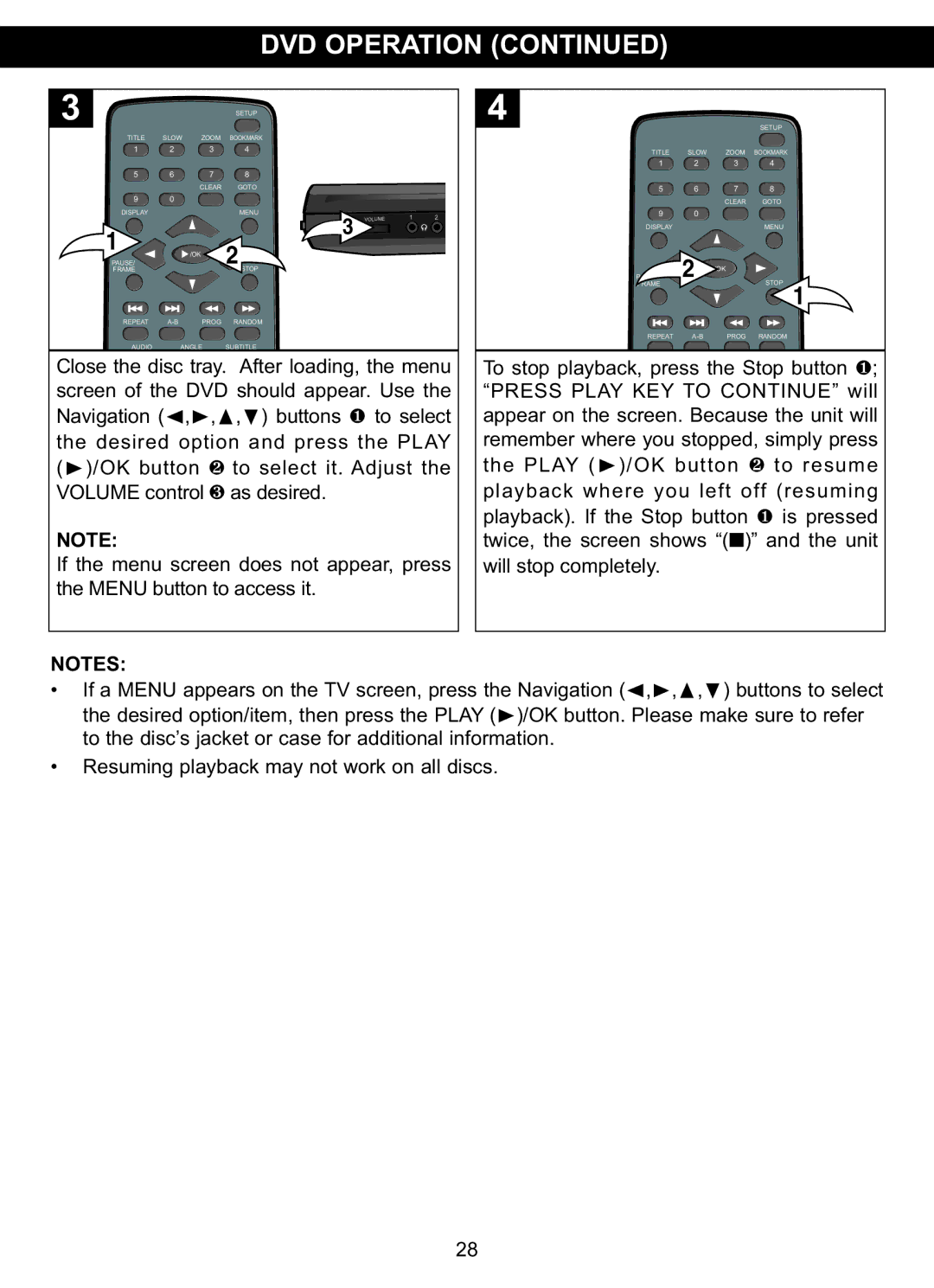 Memorex MVDP1102 manual Remember where you stopped, simply press 