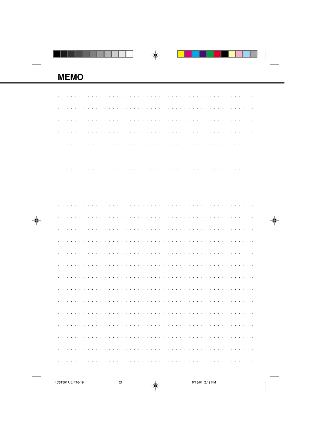 Memorex MVP0028 owner manual Memo 