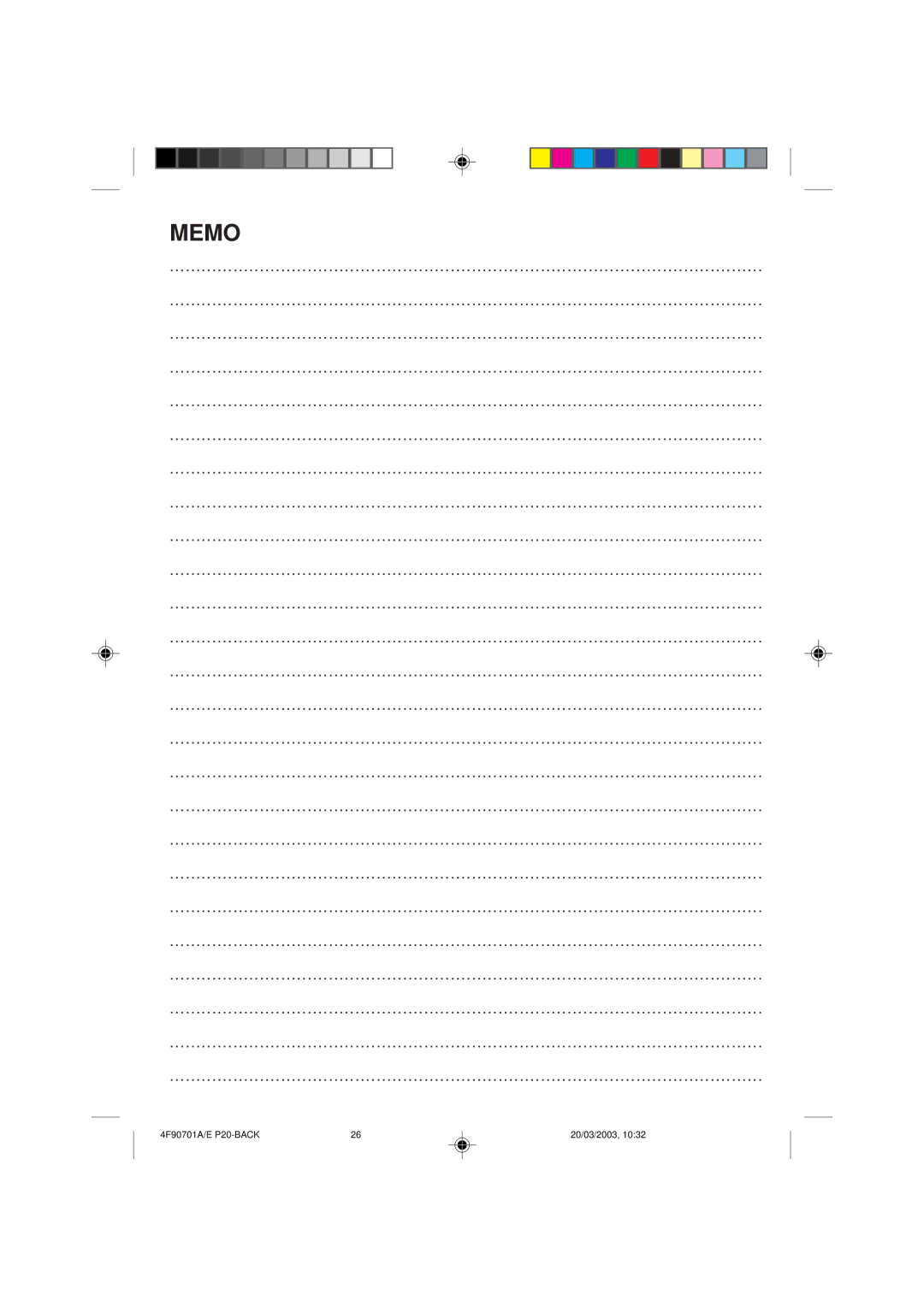 Memorex MVR4042 owner manual Memo 