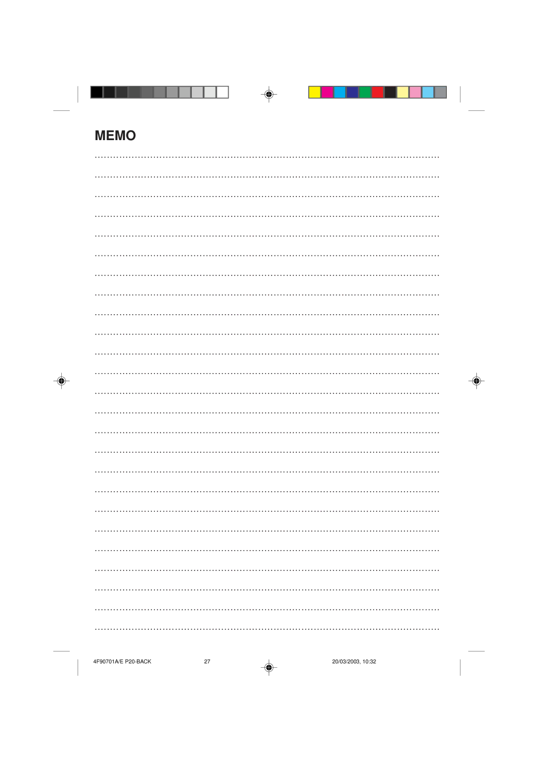 Memorex MVR4042 owner manual Memo 