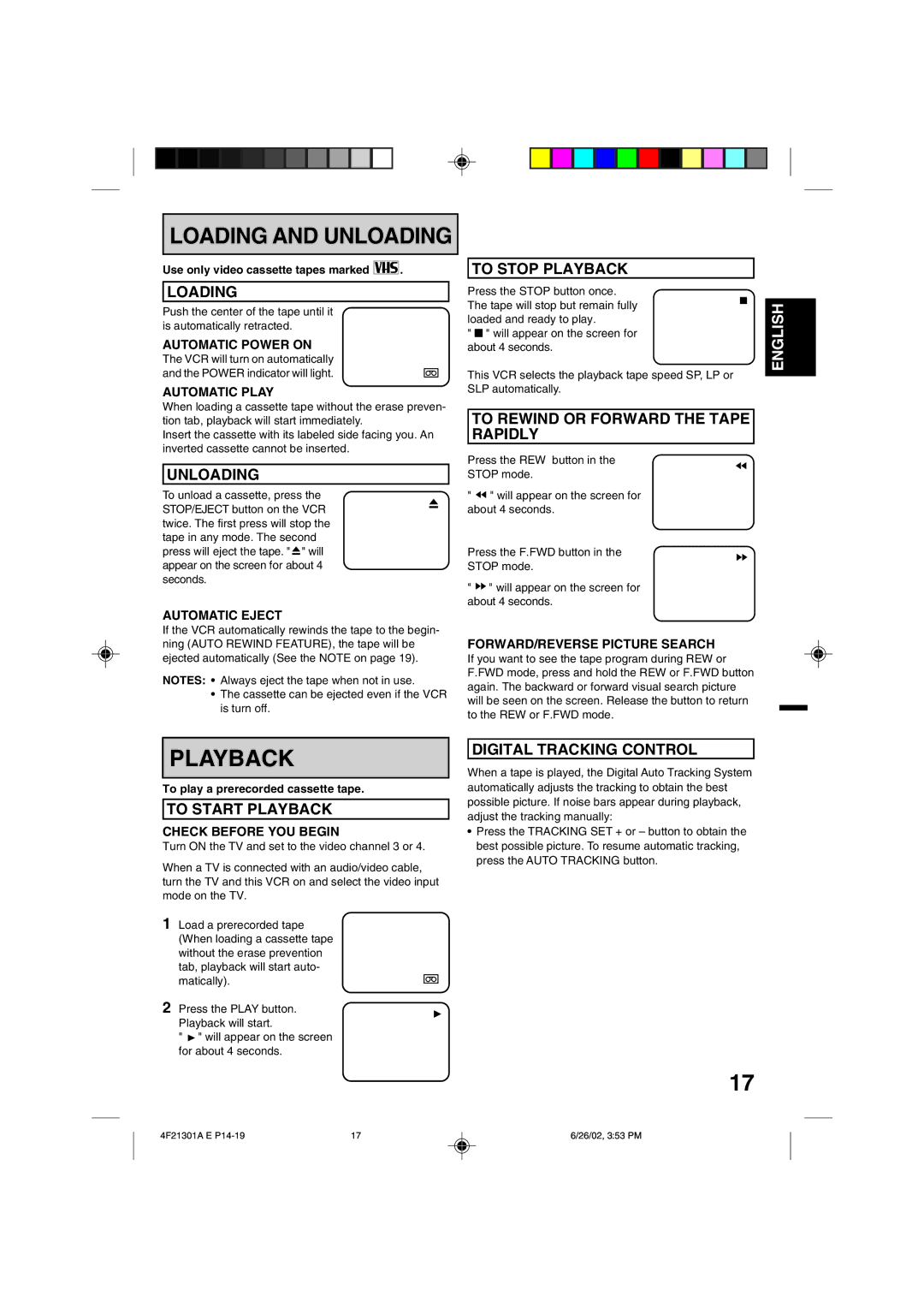 Memorex MVR4051/MVR4052 owner manual Playback 