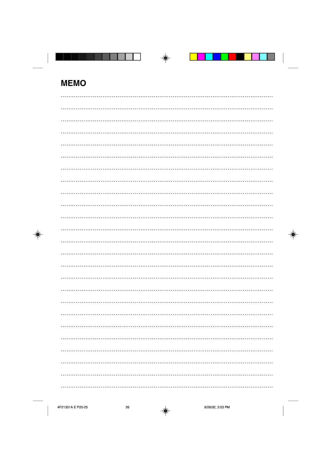 Memorex MVR4051/MVR4052 owner manual Memo 