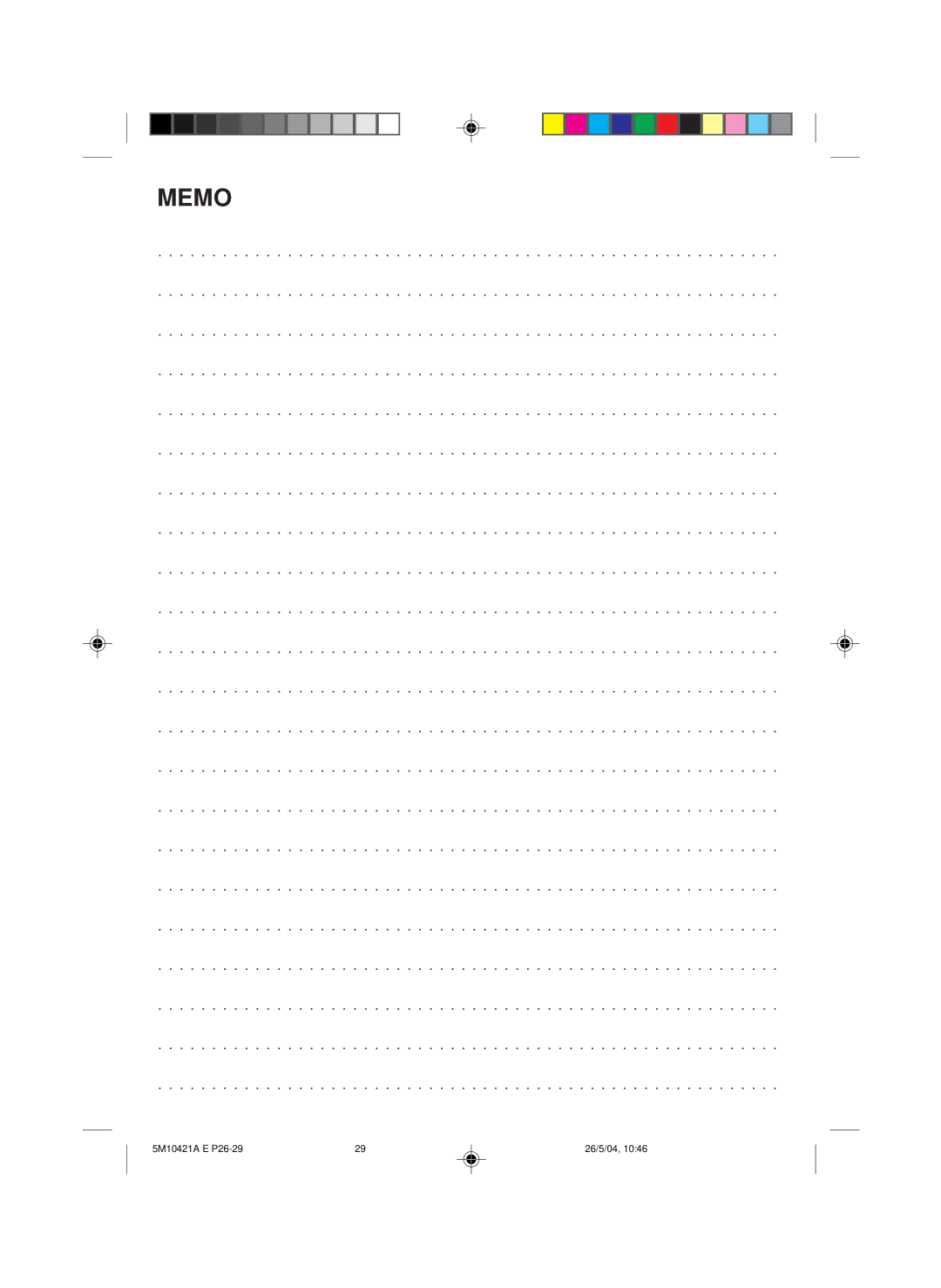 Memorex MVT2194 owner manual Memo 