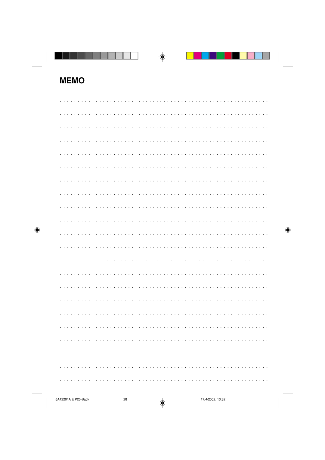 Memorex MVT2199, MVT2197 owner manual Memo 