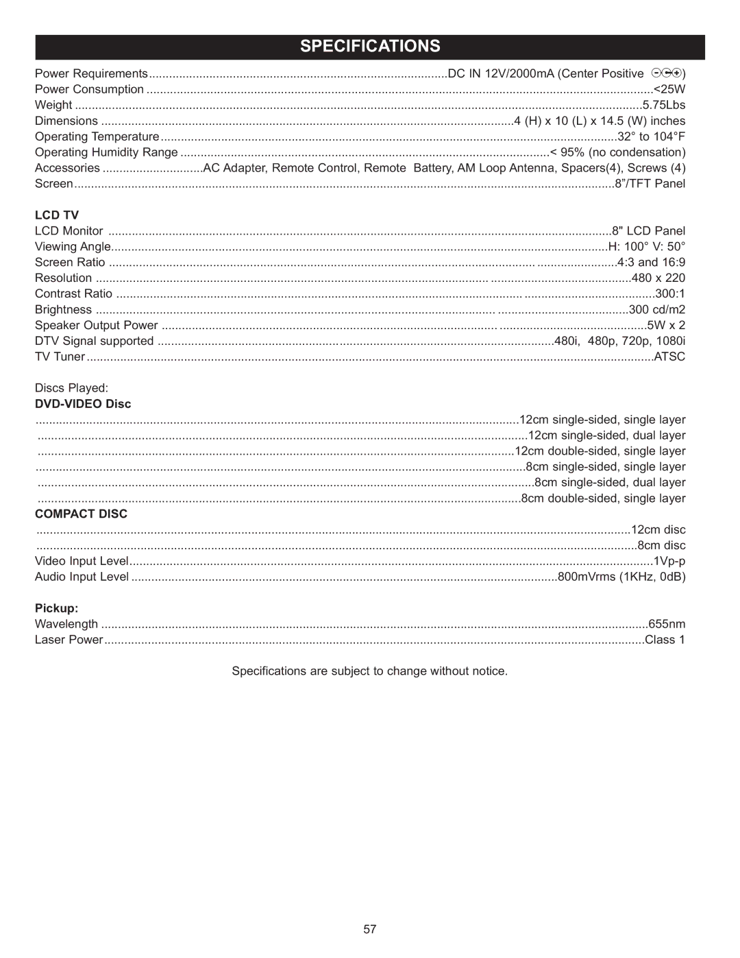 Memorex MVUC821 manual Atsc 