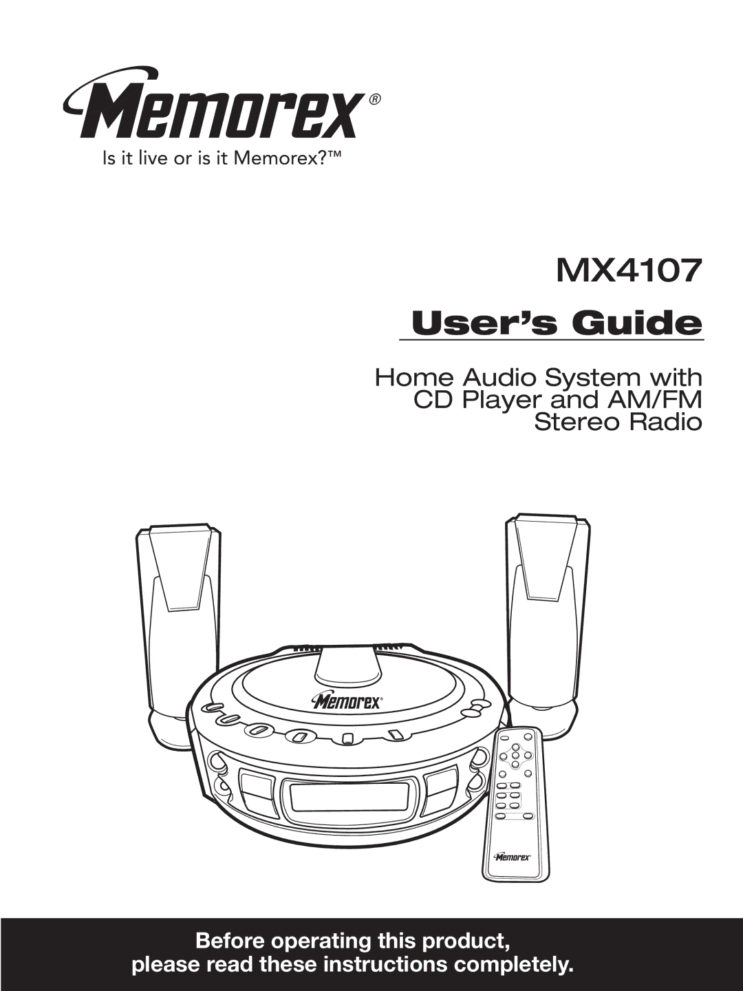 Memorex MX4107 manual User’s Guide 