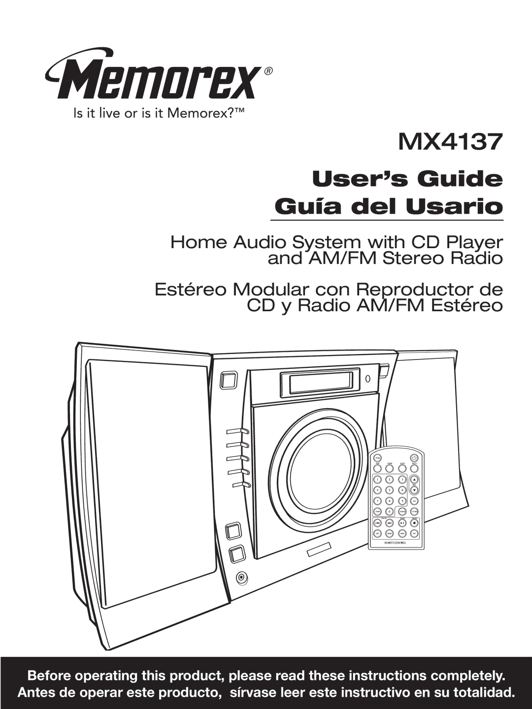 Memorex MX4137 manual 