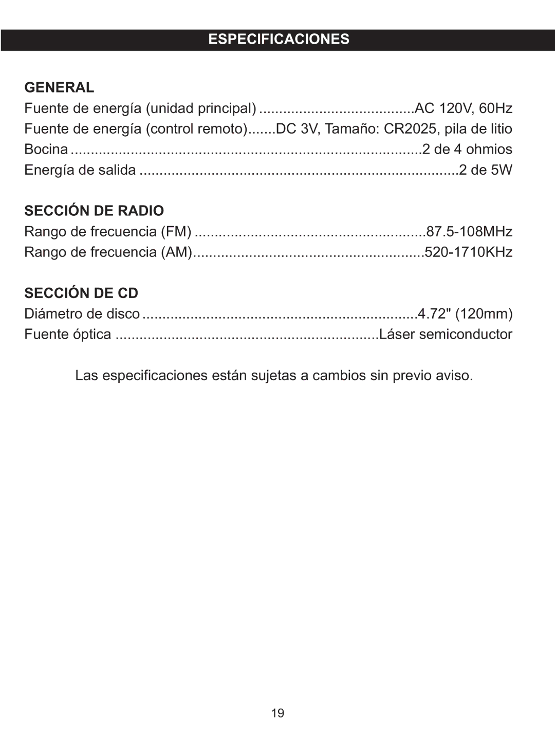 Memorex MX4137 manual General 