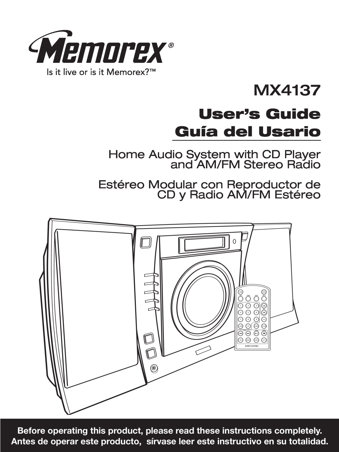 Memorex MX4137 manual User’s Guide Guía del Usario 