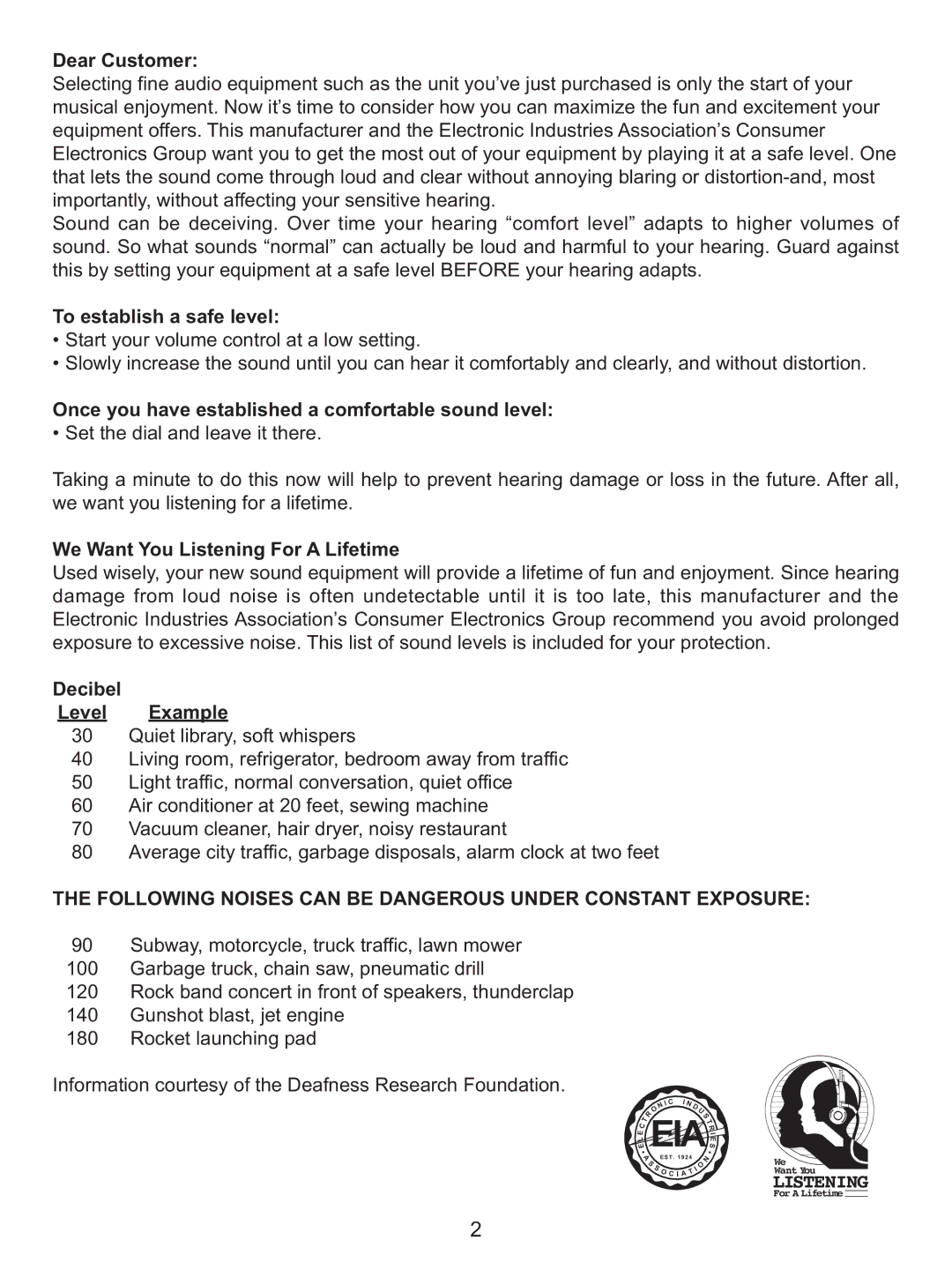 Memorex MX4139 manual Eia S 