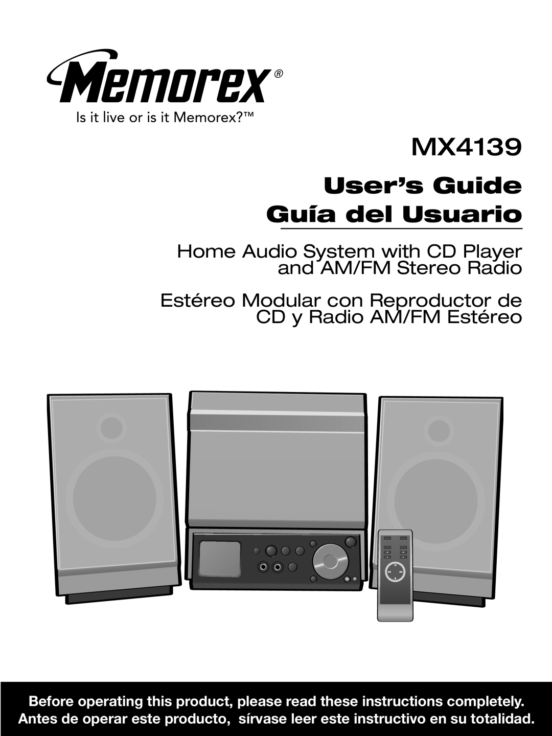 Memorex MX4139 manual User’s Guide Guía del Usuario 
