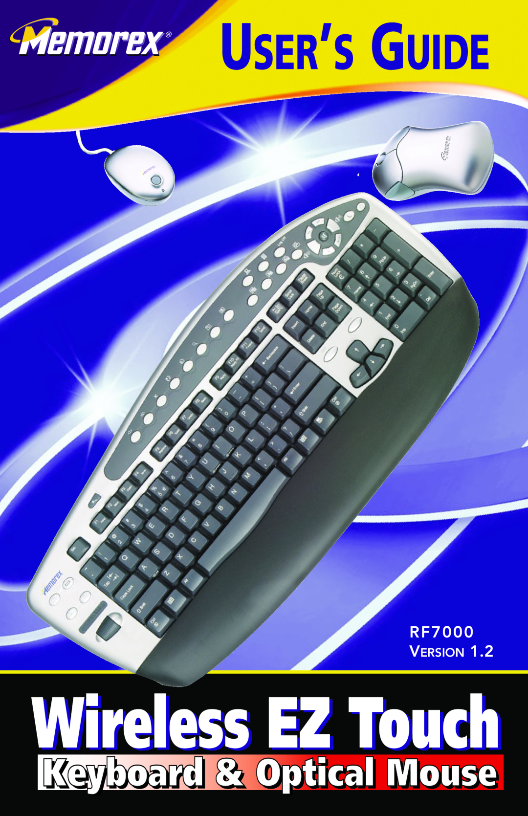 Memorex RF7000 manual Wireless EZ Touch, Keyboard & Optical Mouse, Uuserser’’Ss Gguideuide, Version 