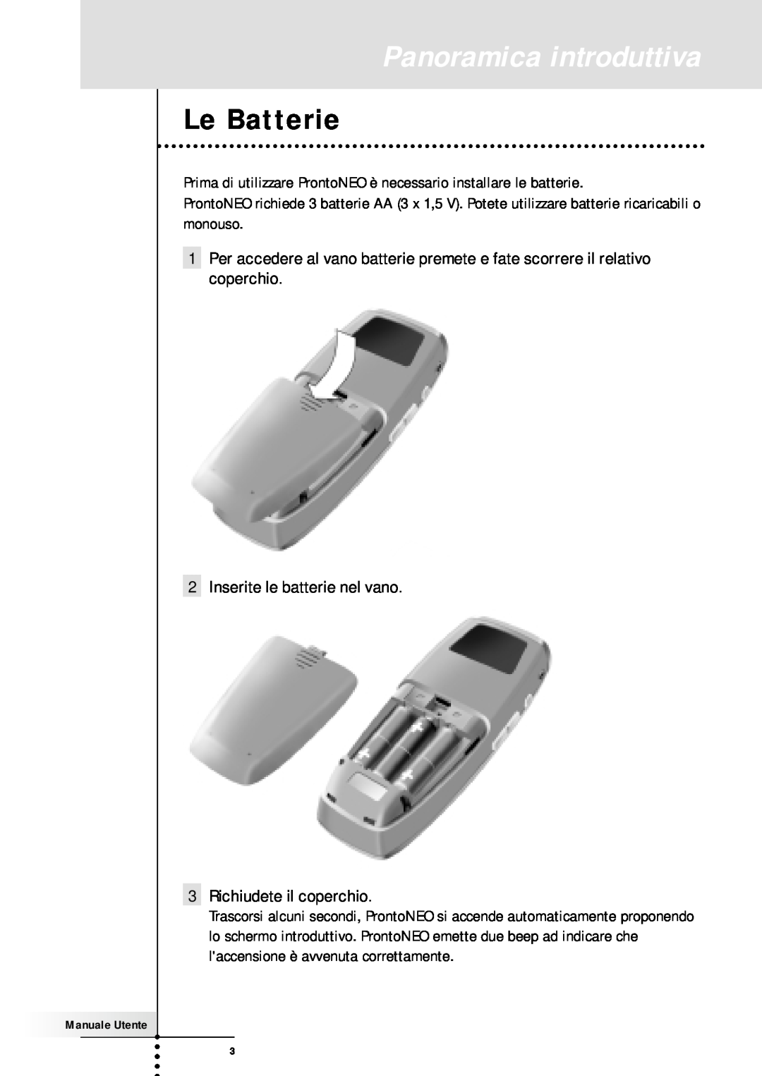 Memorex SBC RU 930 manual Le Batterie, Panoramica introduttiva 