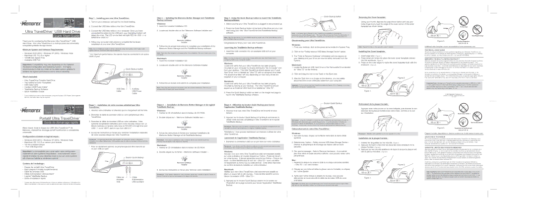 Memorex Ultra TravelDrive quick start Minimum System and Software Requirements, Whats Included, Contenu de l’emballage 