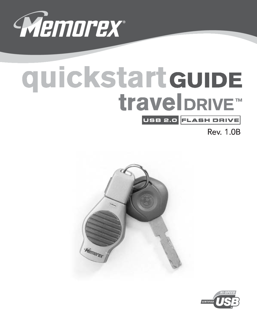 Memorex USB Flash Drive manual travelDRIVE, Rev. 1.0B 