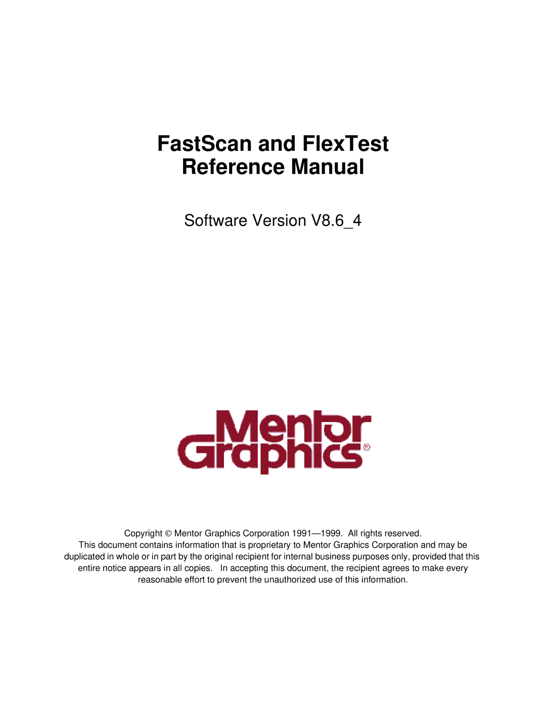 Mentor v8.6_4 manual FastScan and FlexTest Reference Manual 