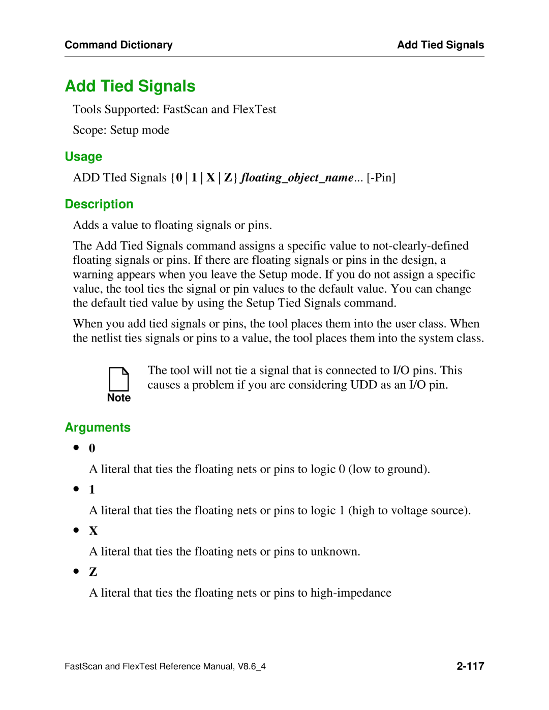 Mentor v8.6_4 manual Add Tied Signals, ∙ Z 