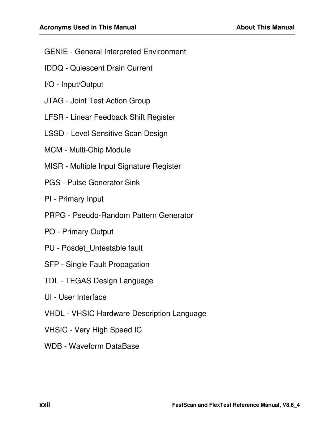 Mentor v8.6_4 manual Acronyms Used in This Manual About This Manual 