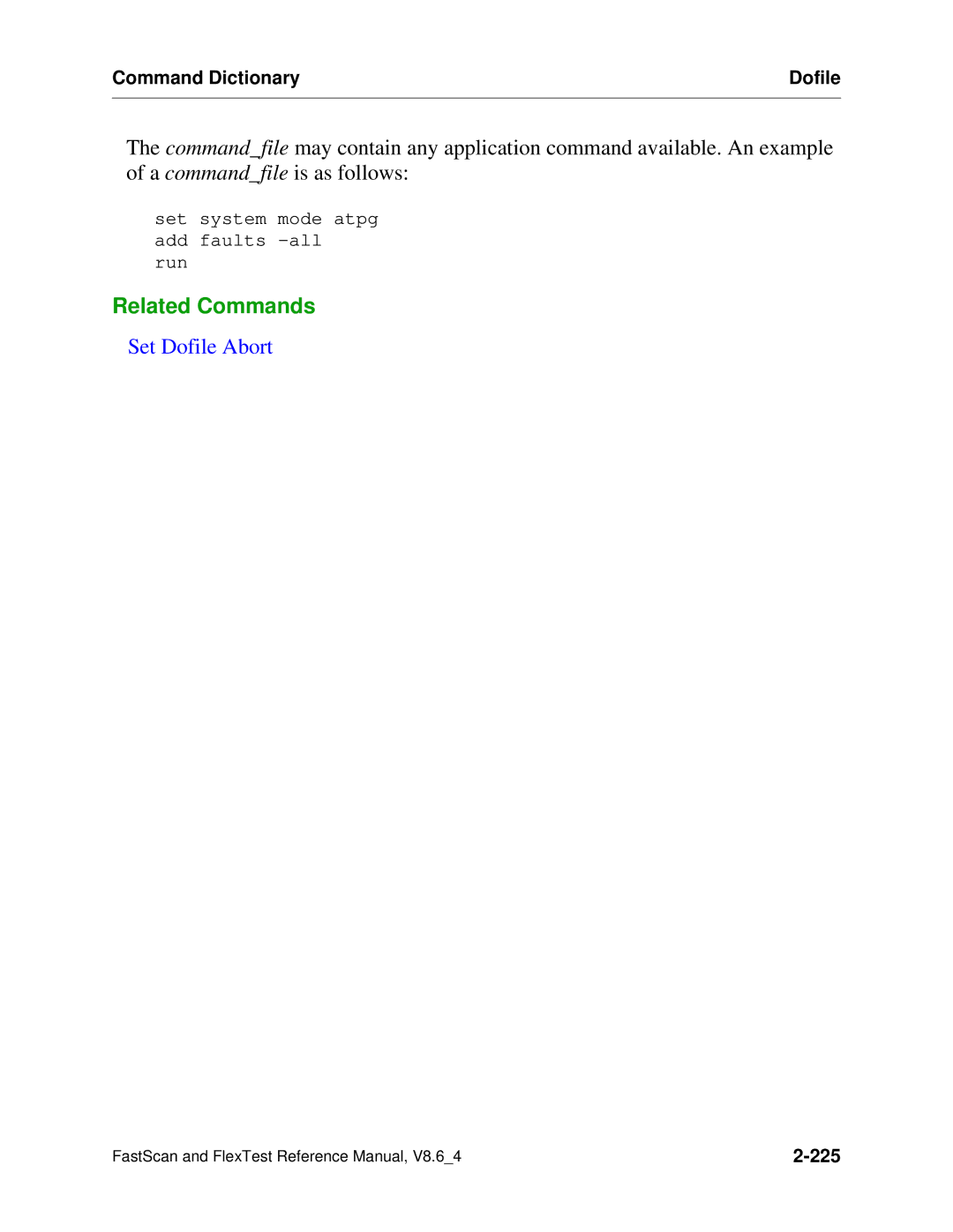 Mentor v8.6_4 manual Command Dictionary Dofile 