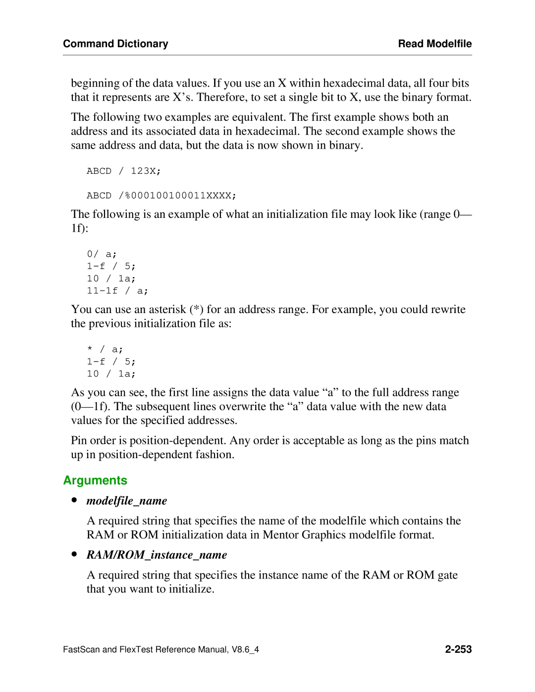 Mentor v8.6_4 manual ∙ modelfilename, ∙ RAM/ROMinstancename 