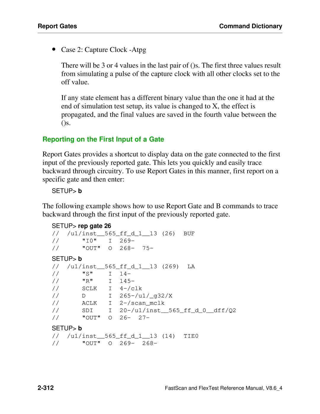 Mentor v8.6_4 manual Reporting on the First Input of a Gate 