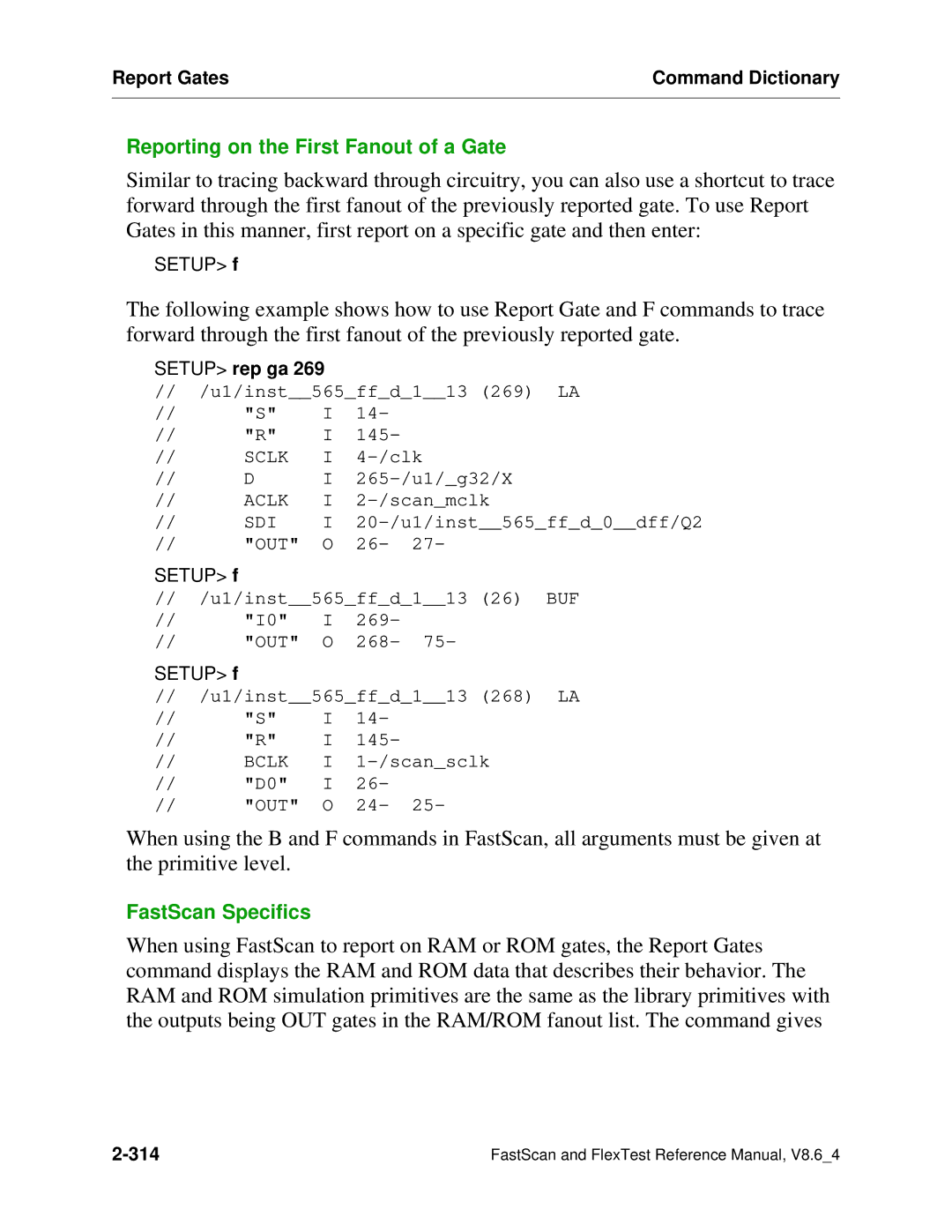 Mentor v8.6_4 manual Reporting on the First Fanout of a Gate 