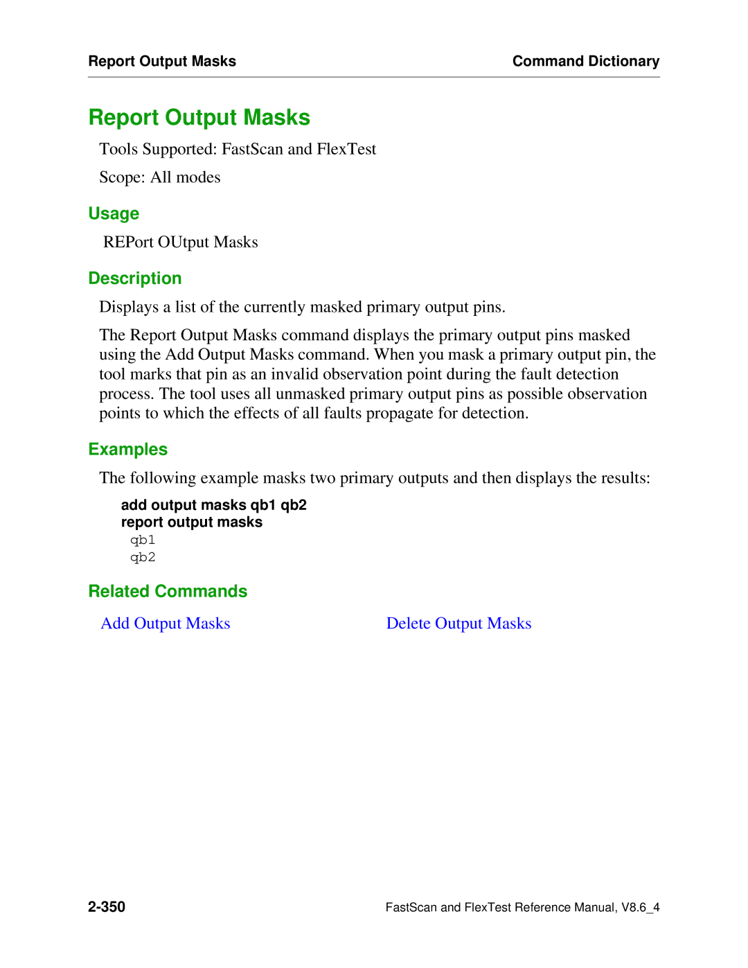 Mentor v8.6_4 manual Report Output Masks 