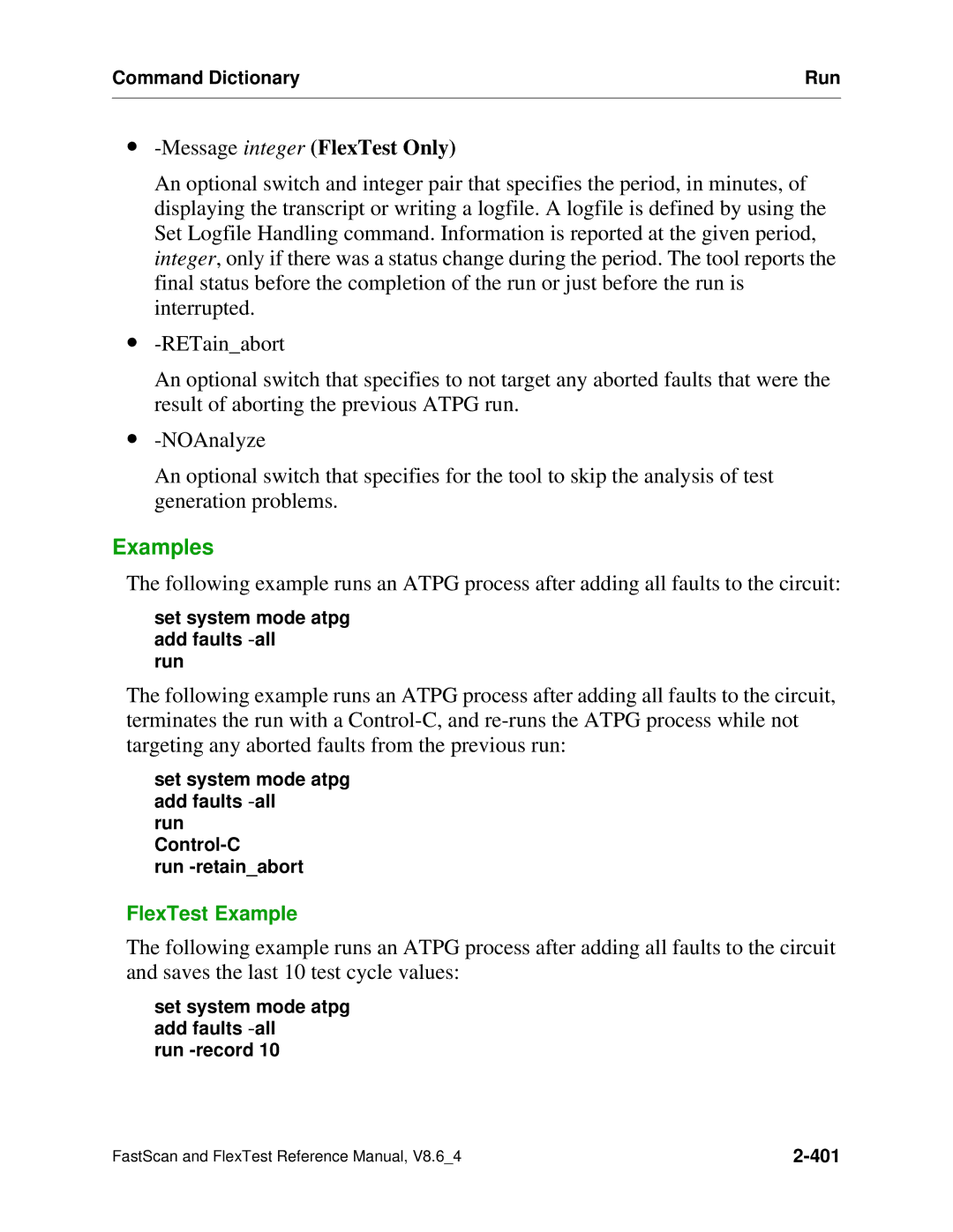 Mentor v8.6_4 manual ∙ -Messageinteger FlexTest Only 