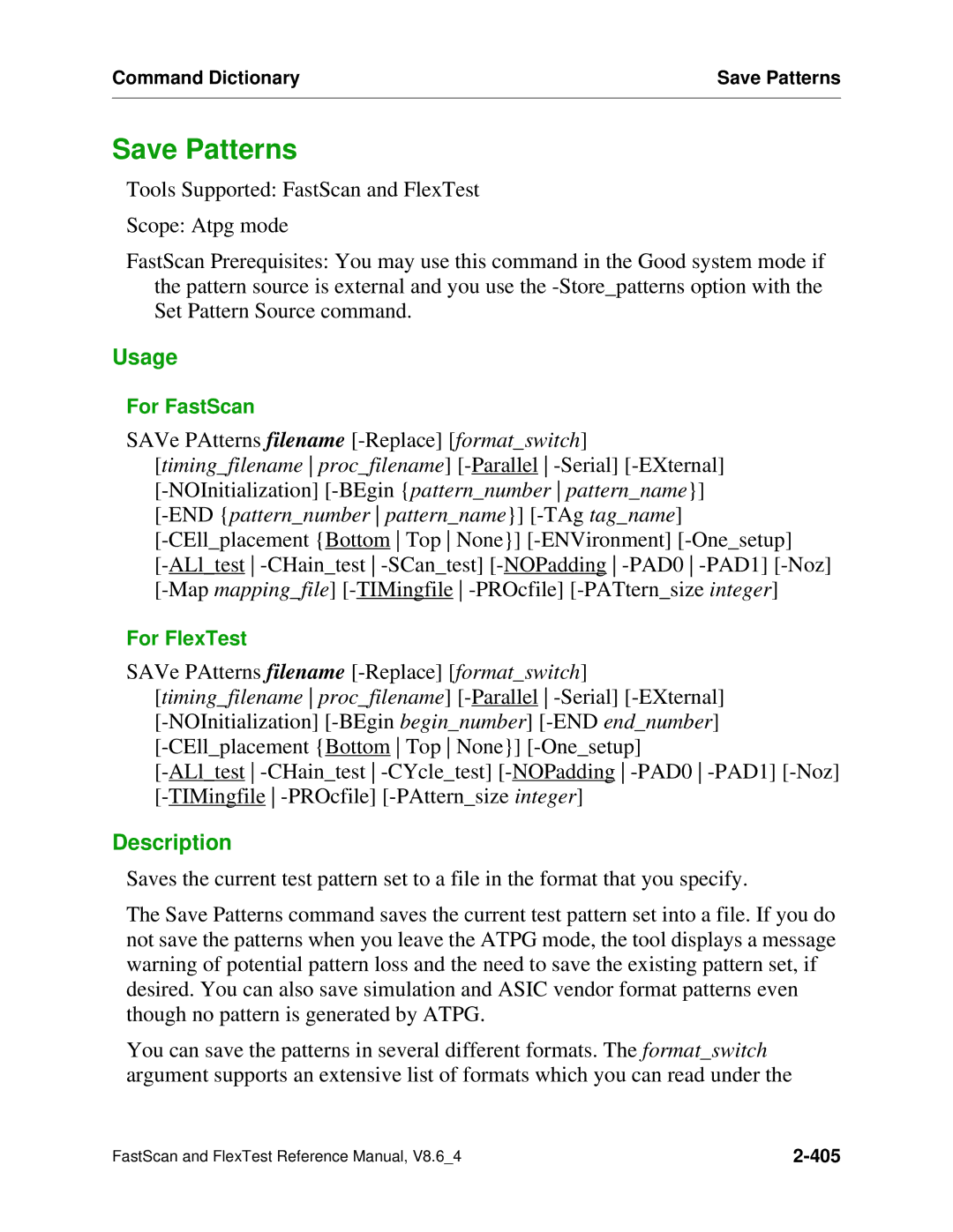 Mentor v8.6_4 manual Save Patterns 