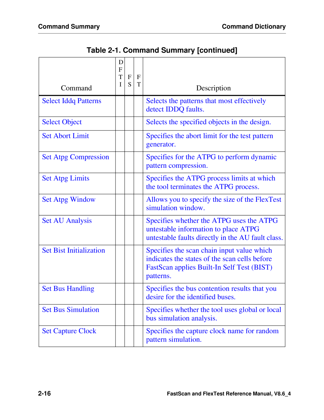 Mentor v8.6_4 manual Command Summary 