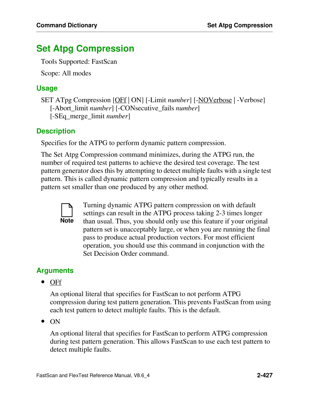 Mentor v8.6_4 manual Set Atpg Compression 