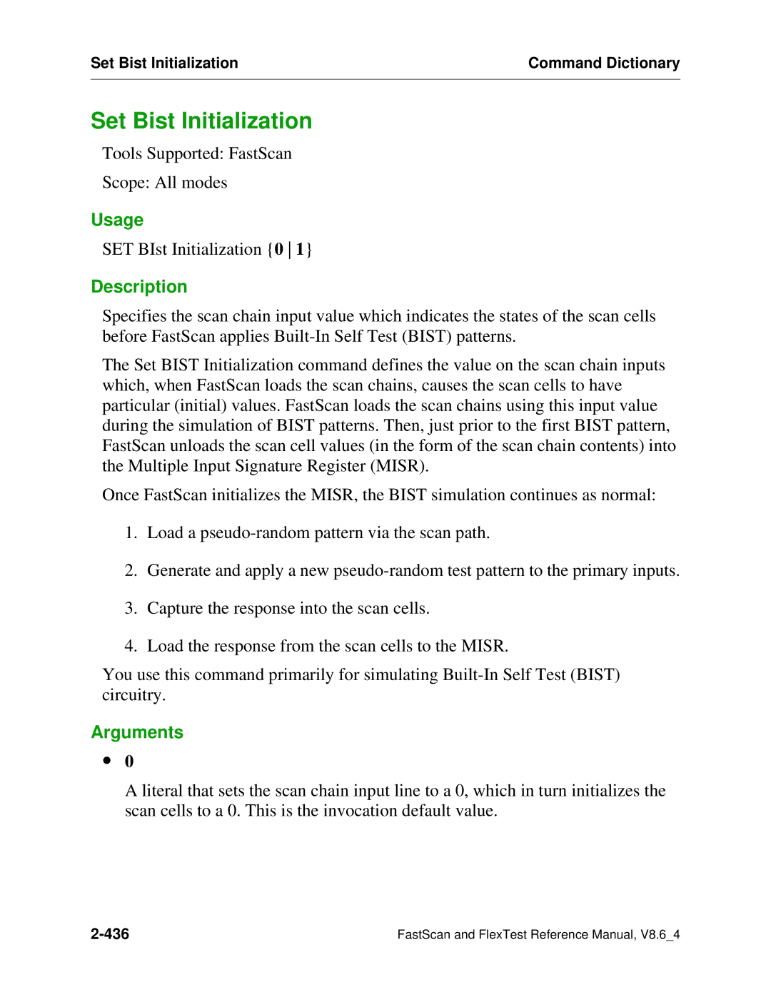 Mentor v8.6_4 manual Set Bist Initialization 