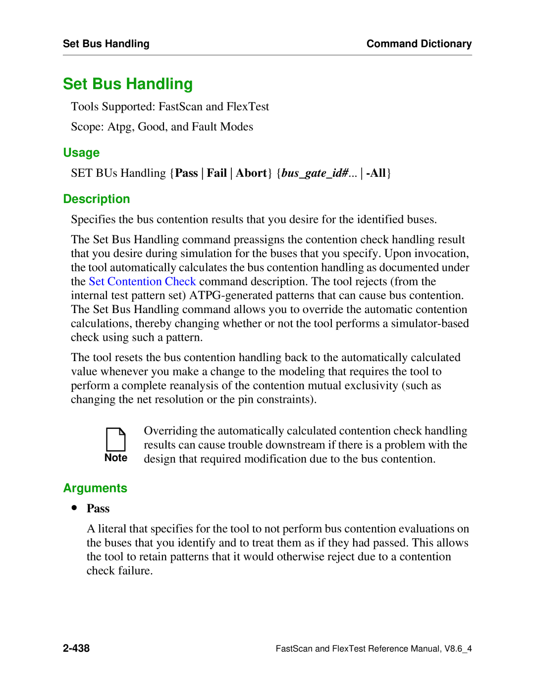 Mentor v8.6_4 manual Set Bus Handling, ∙ Pass 