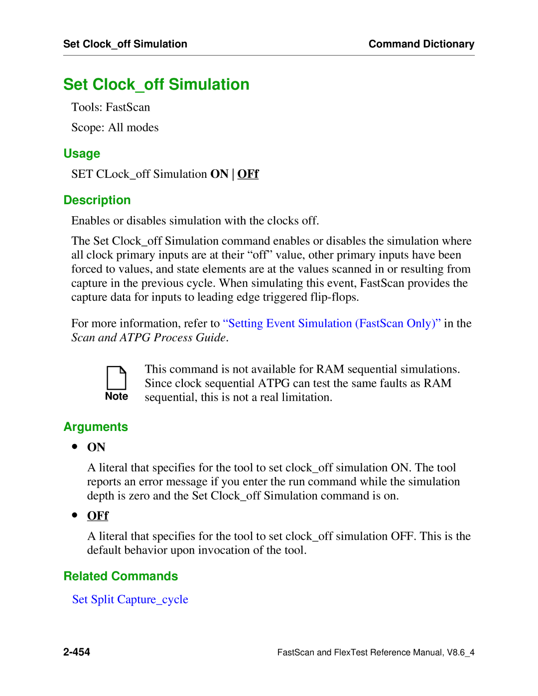 Mentor v8.6_4 manual Set Clockoff Simulation, ∙ on 