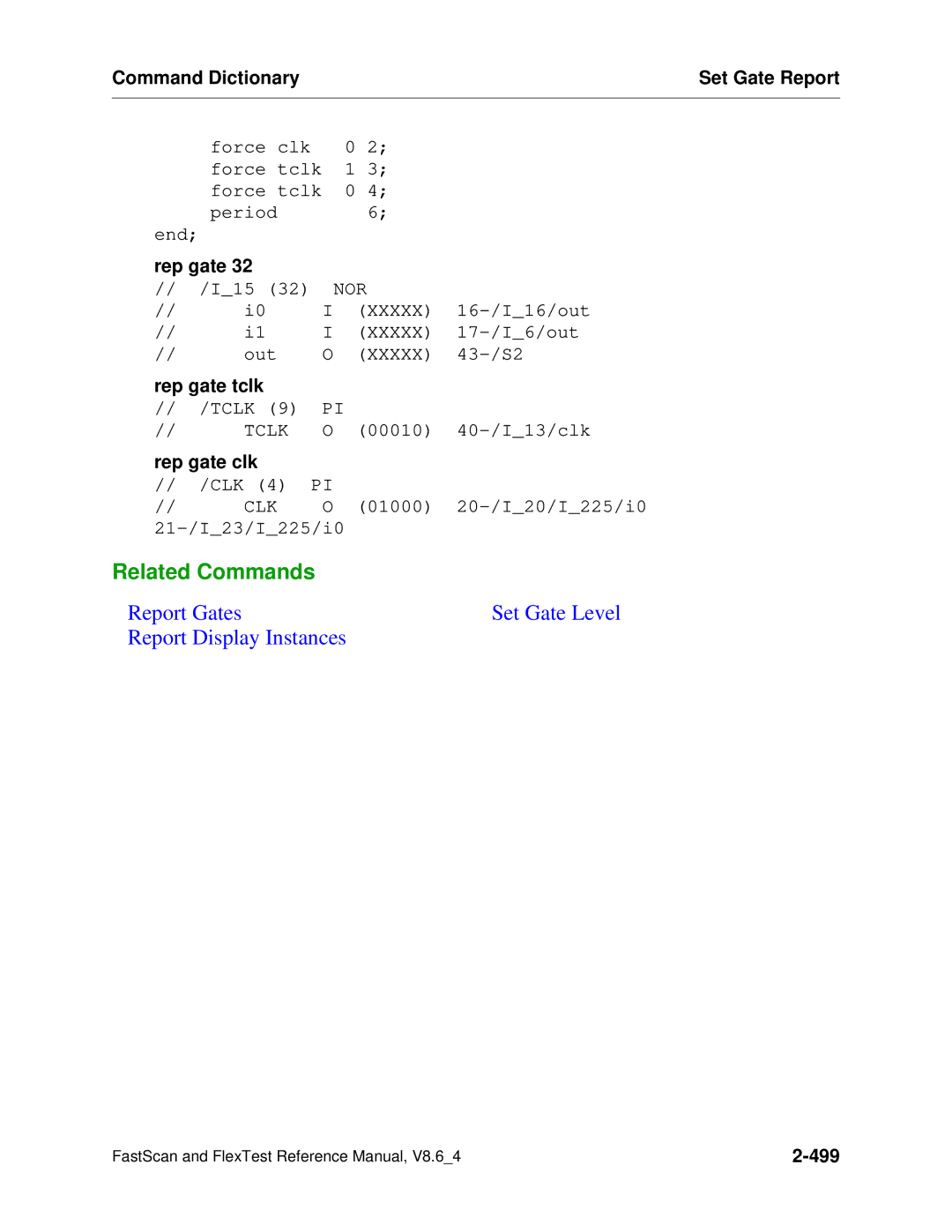 Mentor v8.6_4 manual Report Gates Set Gate Level Report Display Instances 