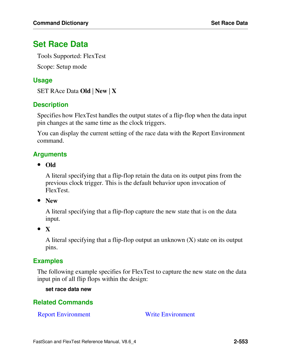 Mentor v8.6_4 manual Set Race Data, ∙ Old 