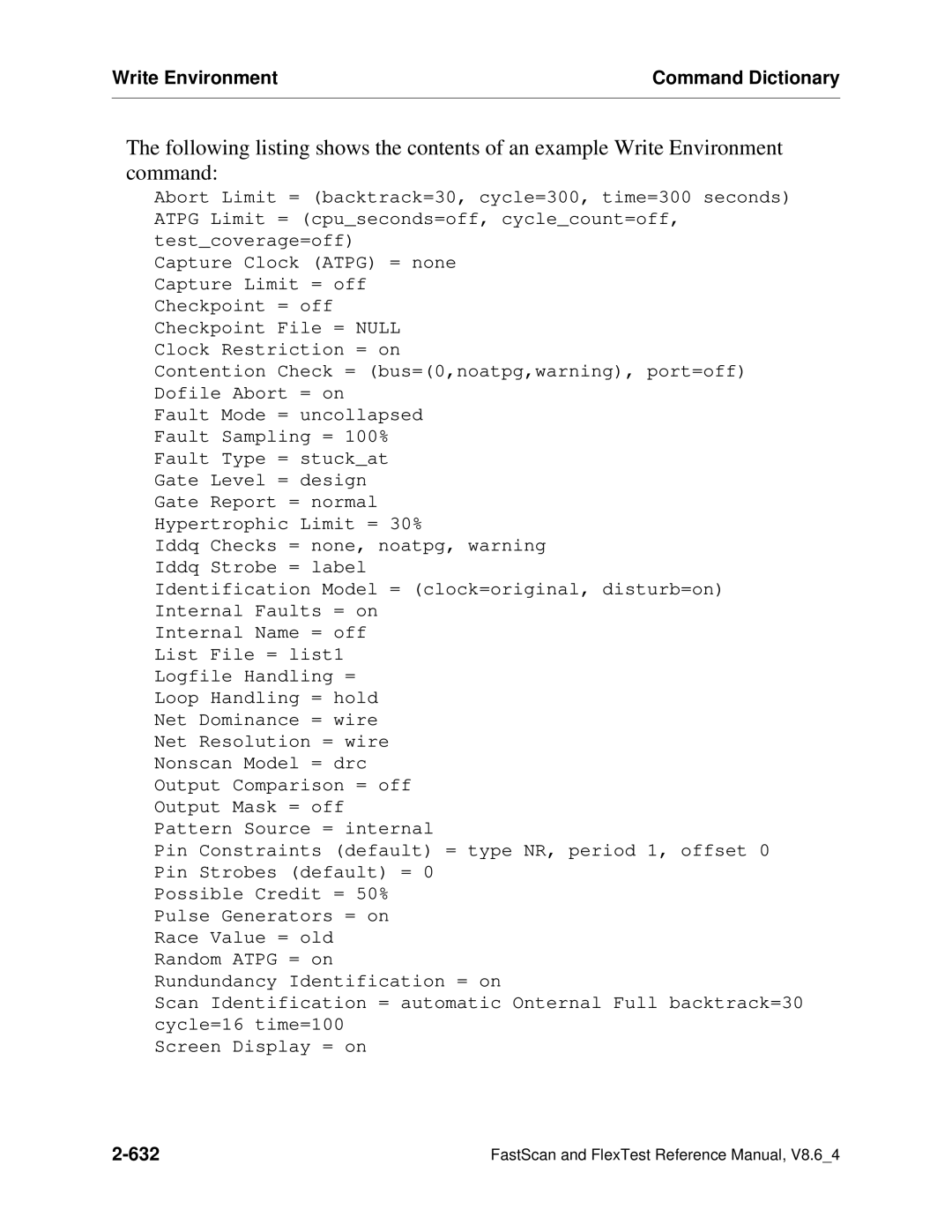 Mentor v8.6_4 manual Write Environment Command Dictionary 