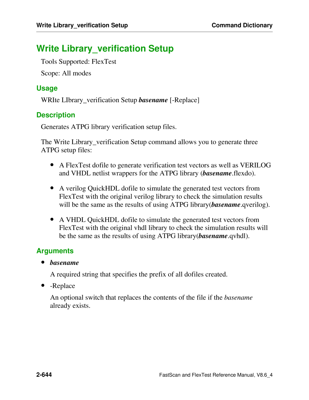 Mentor v8.6_4 manual Write Libraryverification Setup, ∙ basename 