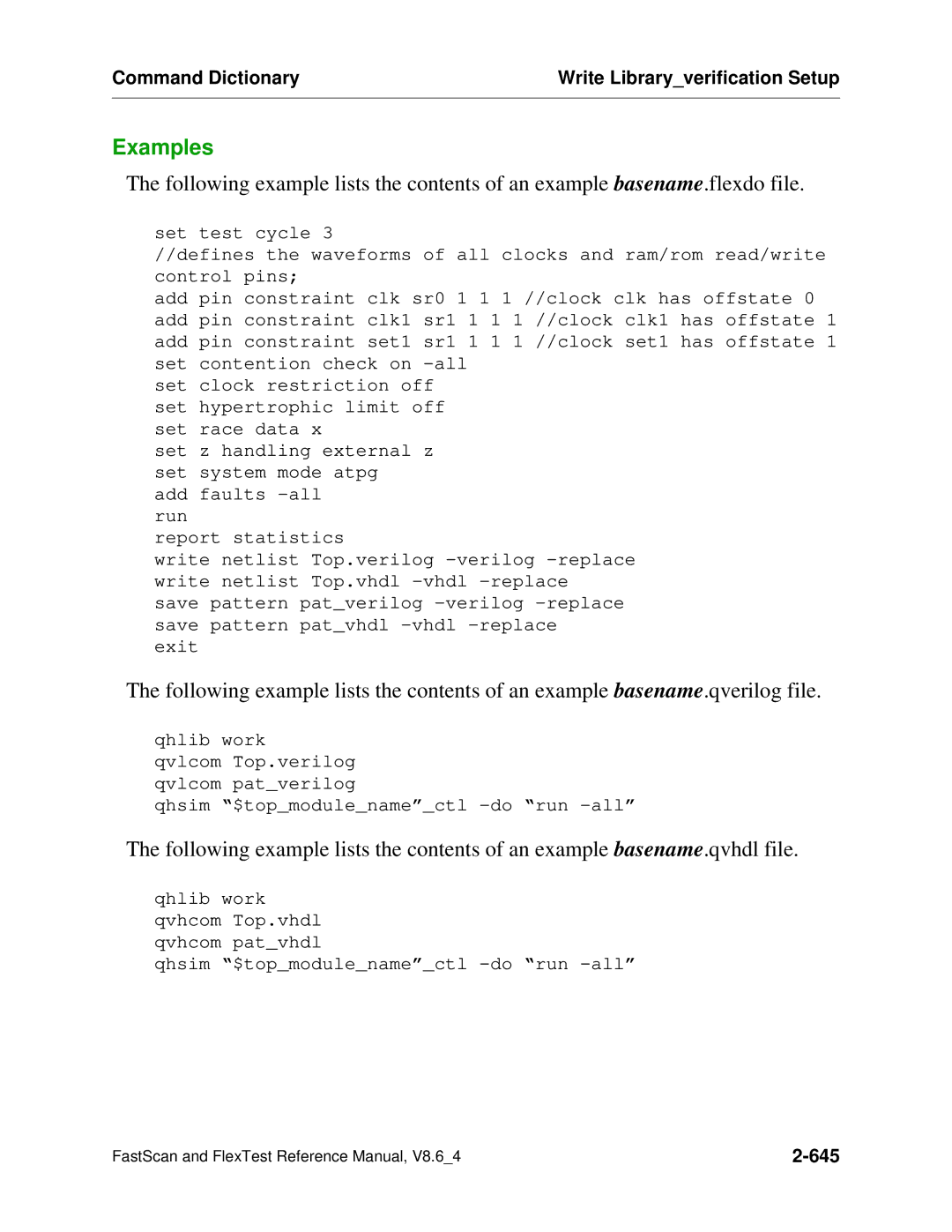 Mentor v8.6_4 manual Command Dictionary Write Libraryverification Setup 