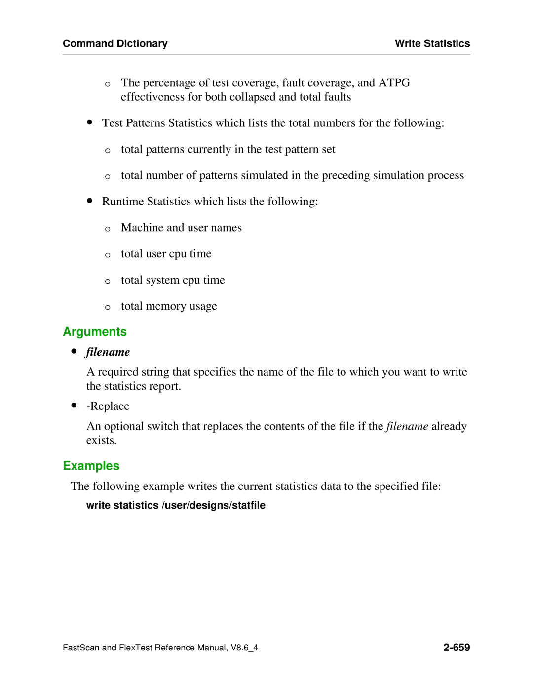 Mentor v8.6_4 manual Command Dictionary Write Statistics 