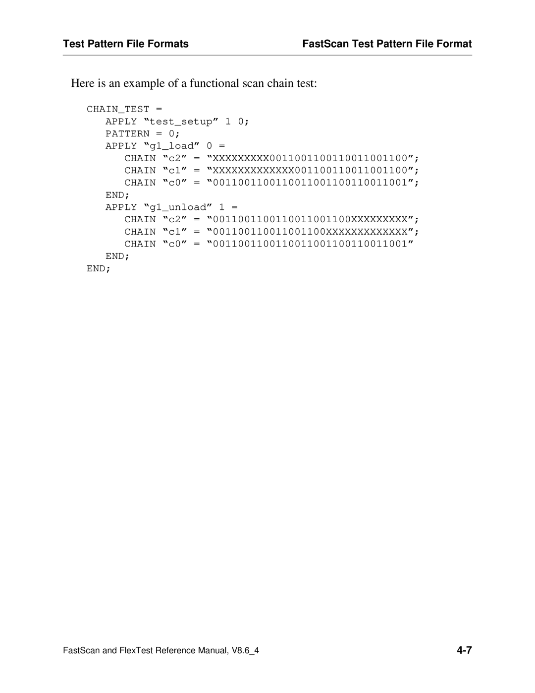 Mentor v8.6_4 manual Here is an example of a functional scan chain test 