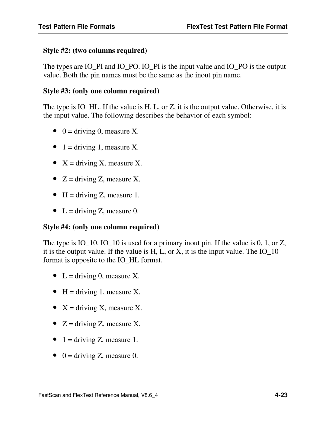 Mentor v8.6_4 manual Style #2 two columns required, Style #3 only one column required, Style #4 only one column required 