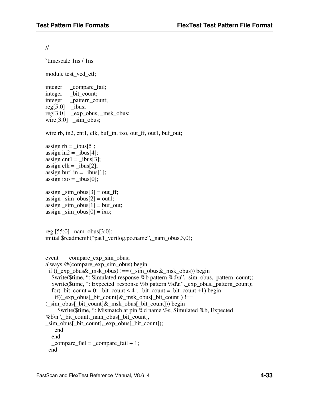 Mentor v8.6_4 manual Test Pattern File Formats FlexTest Test Pattern File Format 