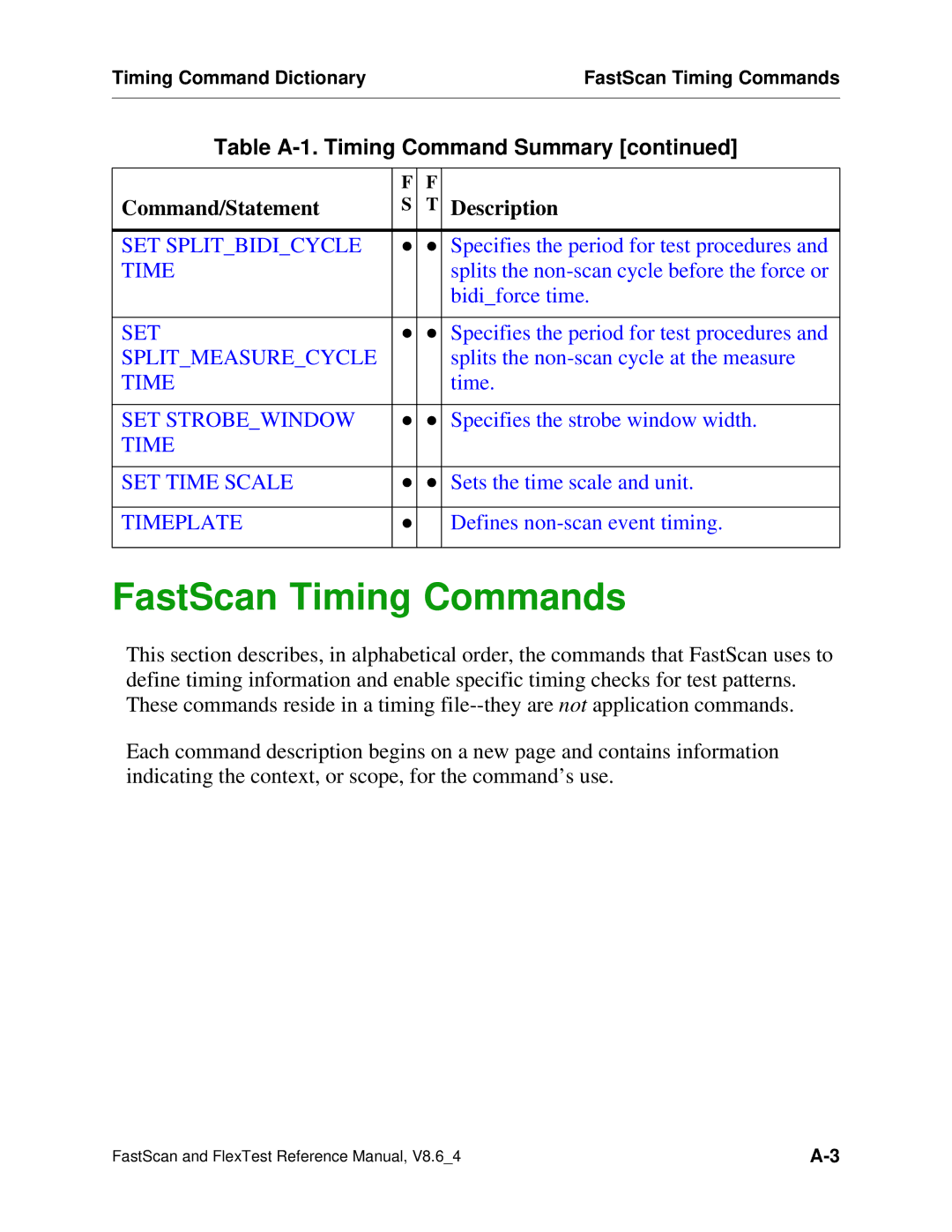 Mentor v8.6_4 manual FastScan Timing Commands 