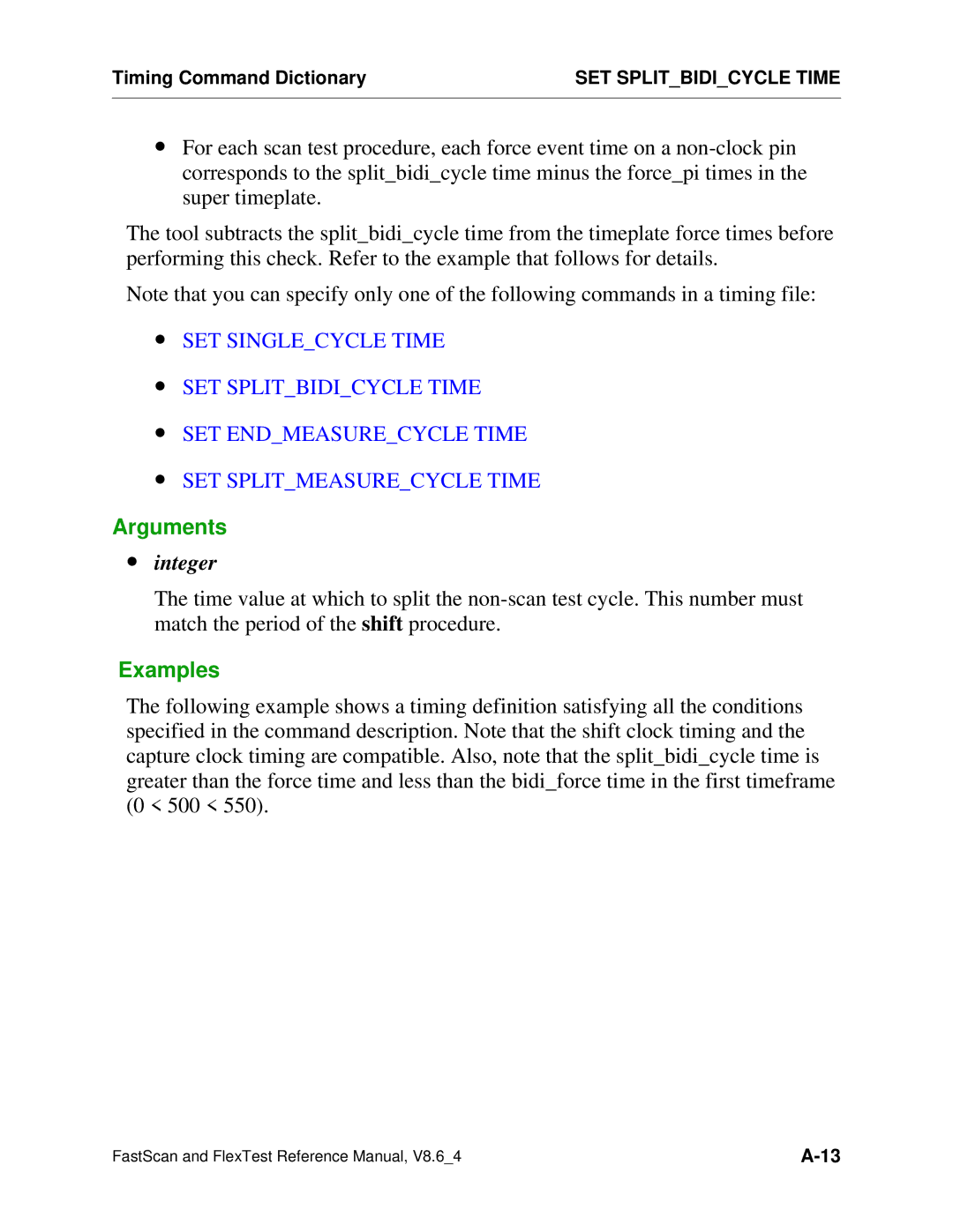 Mentor v8.6_4 manual SET Splitbidicycle Time 