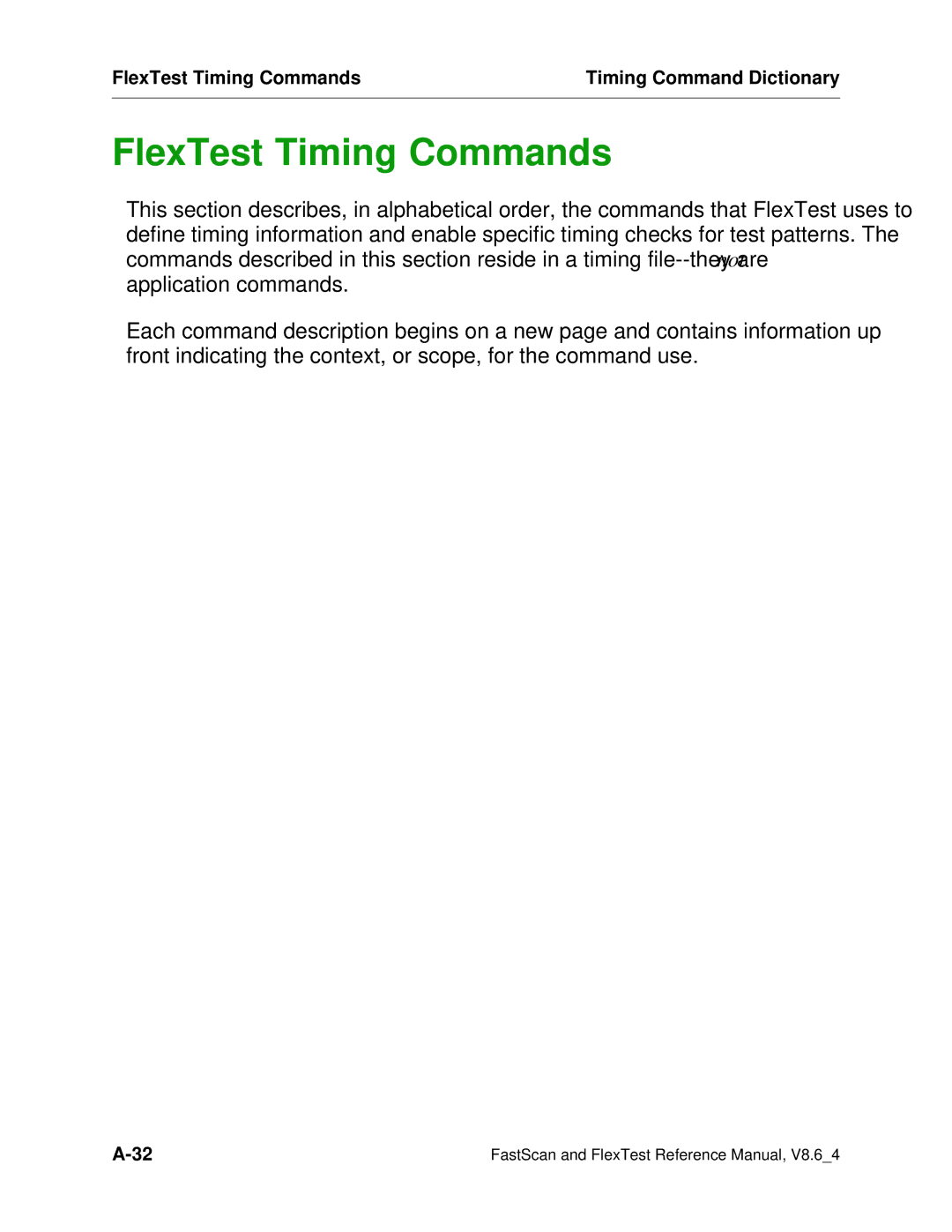 Mentor v8.6_4 manual FlexTest Timing Commands 