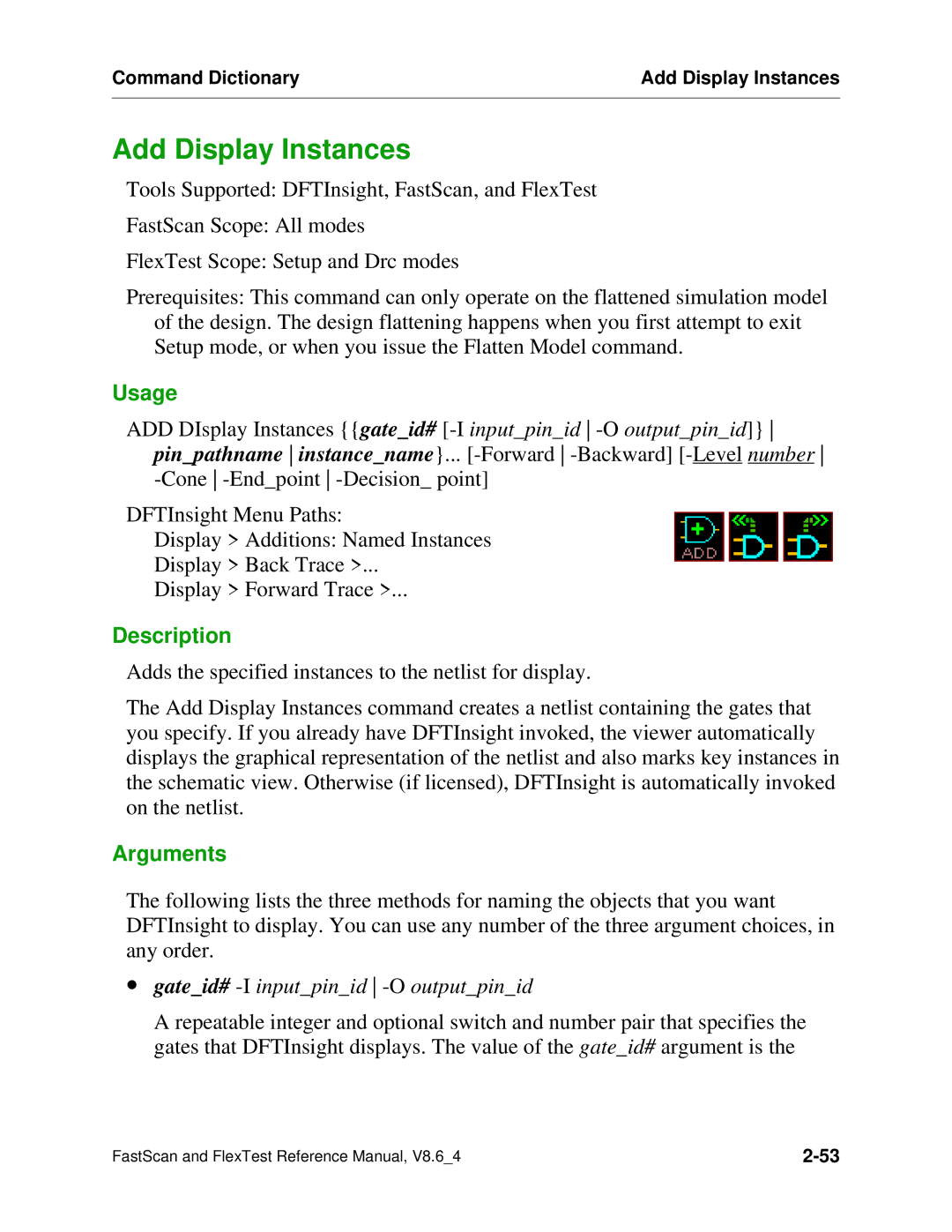 Mentor v8.6_4 manual Add Display Instances, ∙ gateid# -Iinputpinid -Ooutputpinid 