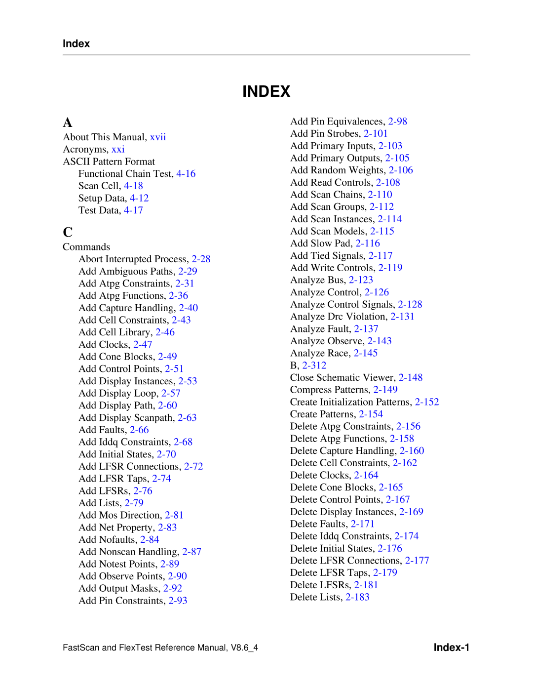 Mentor v8.6_4 manual Index 