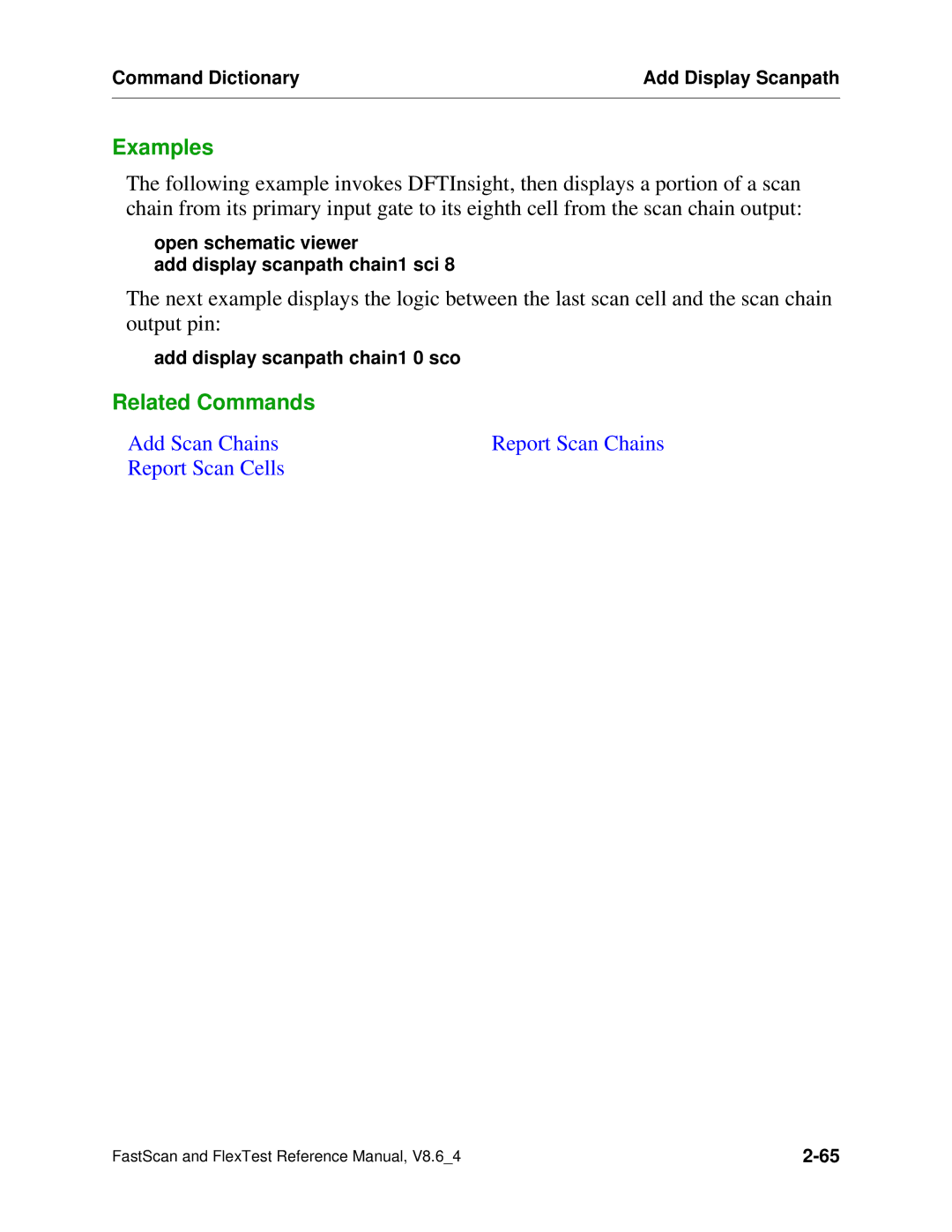 Mentor v8.6_4 manual Open schematic viewer Add display scanpath chain1 sci 